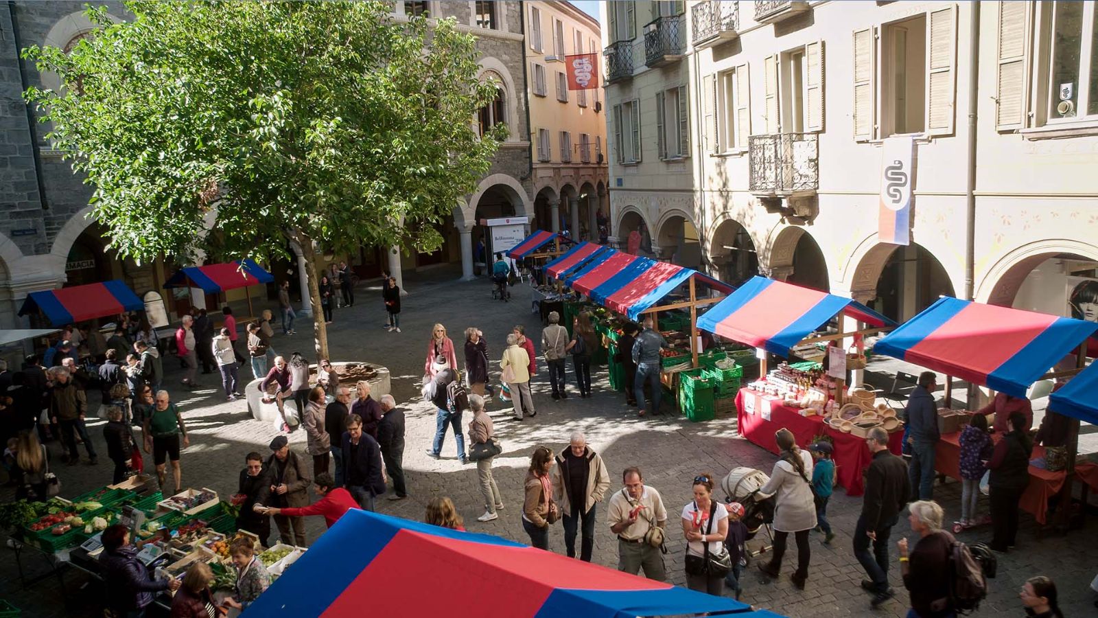 Piazza Nosetto, the market on Saturday morning