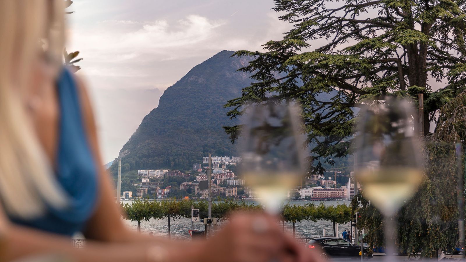 Aperitif with a view of Monte San Salvatore