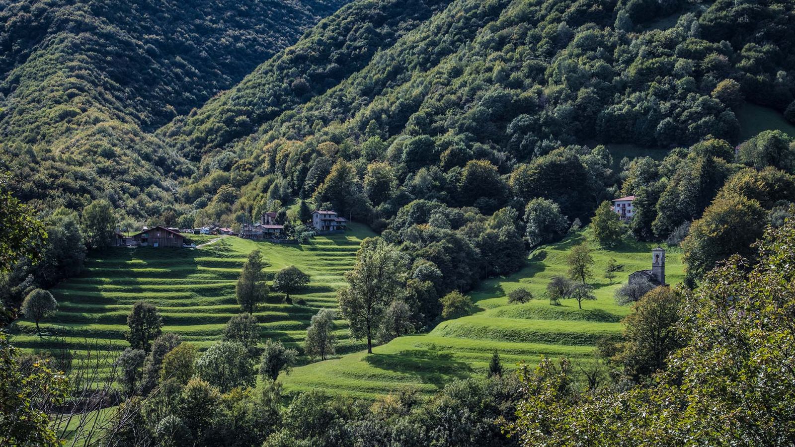 Valle di Muggio, typiques terrasses de Turro