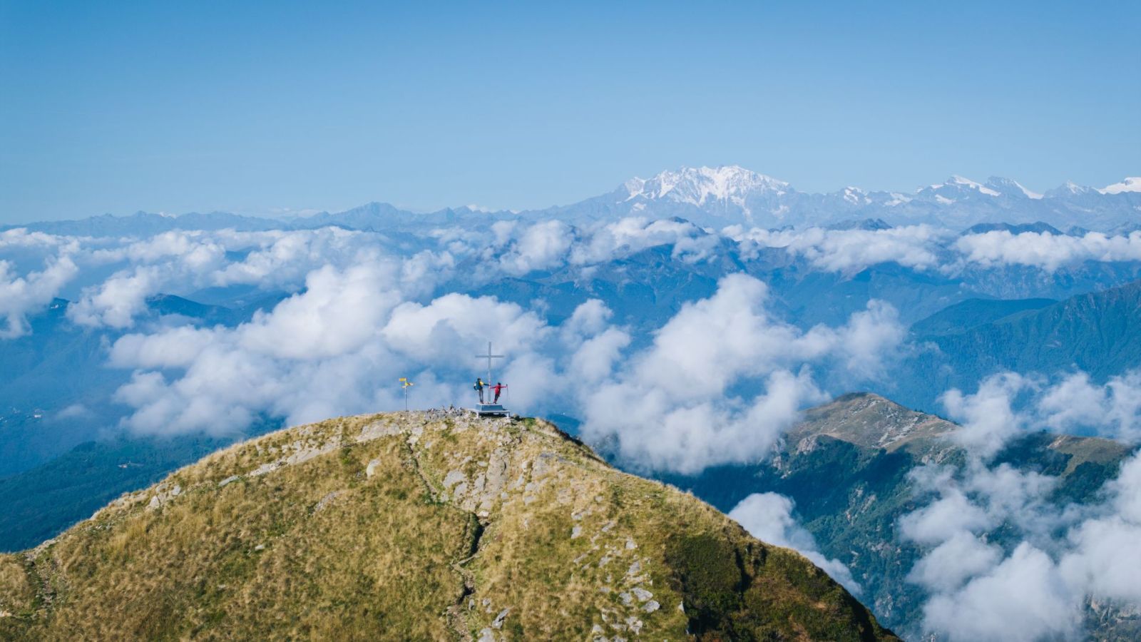 Mount Tamaro summit hike with panoramic views of Monte Rosa