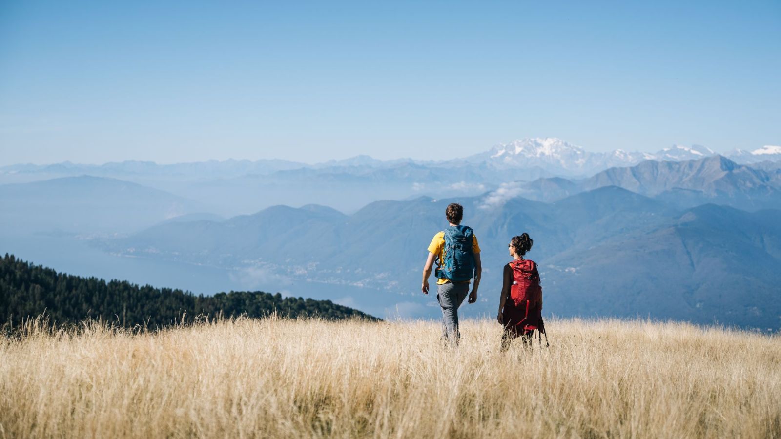 Hiking with lake views