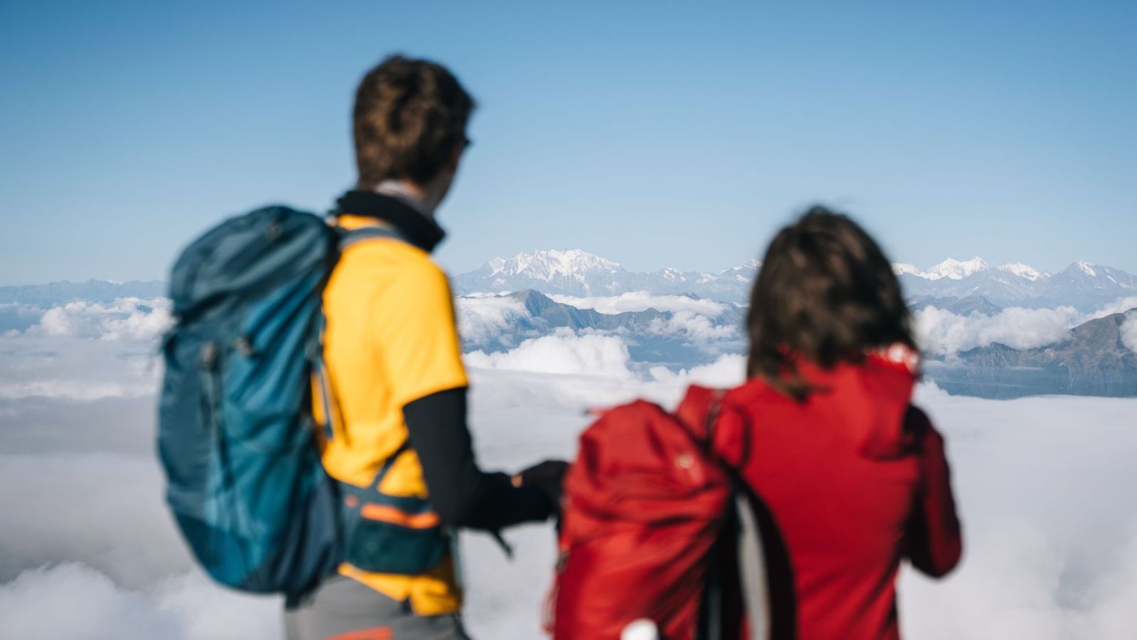 Views of the Alps as far as Monte Rosa.
