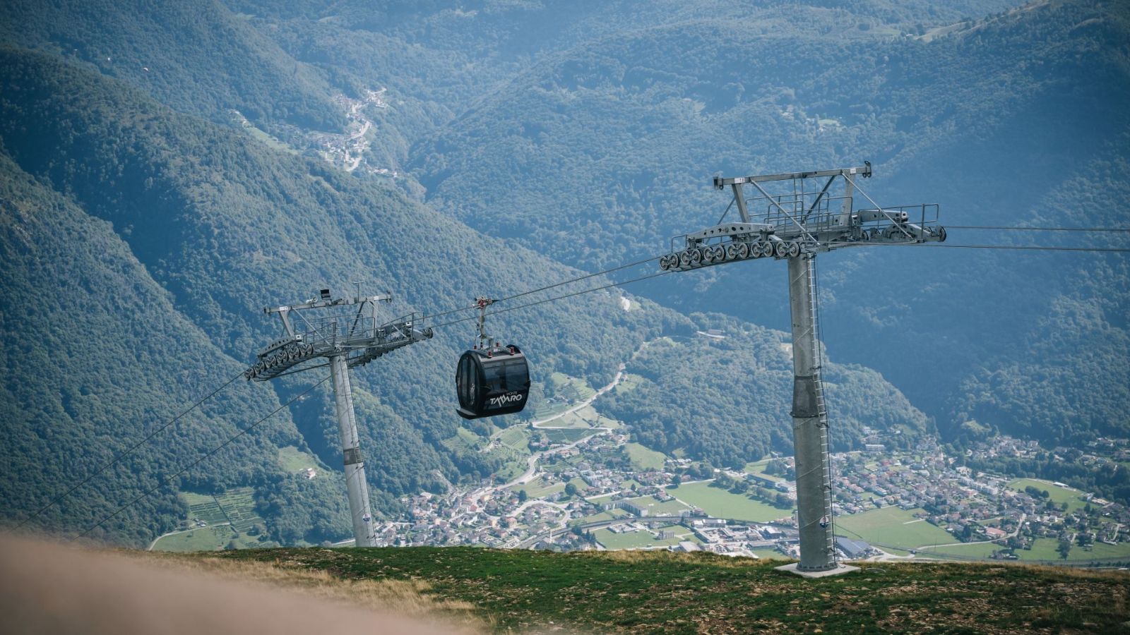The new gondola cabins on Monte Tamaro