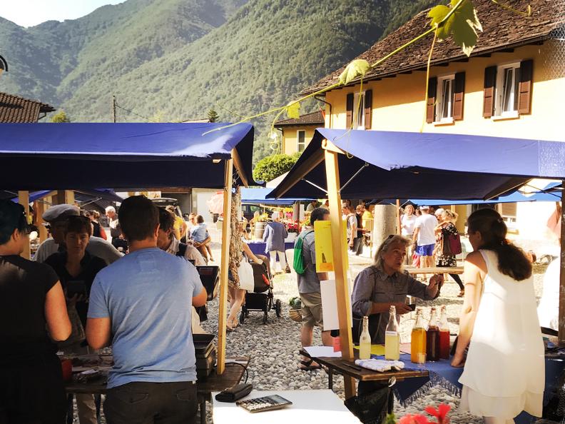 Image 1 - Alimentary market in the square of Maggia